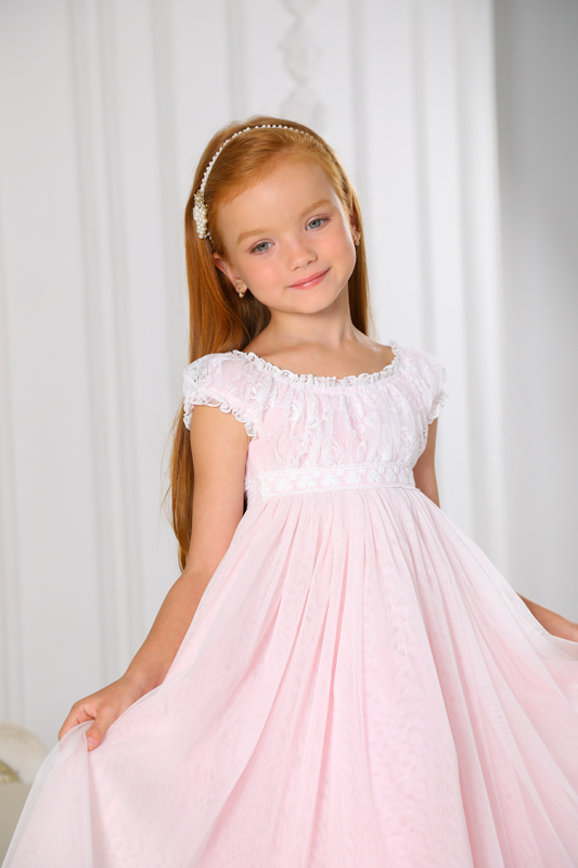 Платье ампир для малышей. Розовое